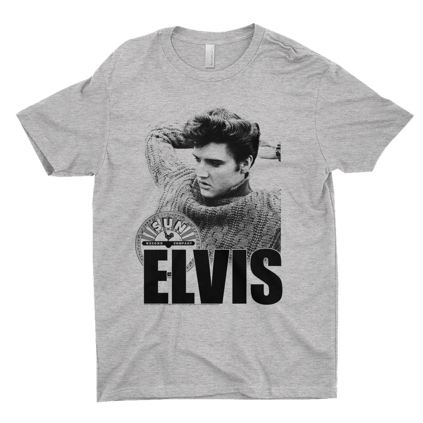 Elvis Presley Sun Records T-Shirt | Book Cover Photo With Record Label (Merchbar Exclusive) Sun Records Shirt