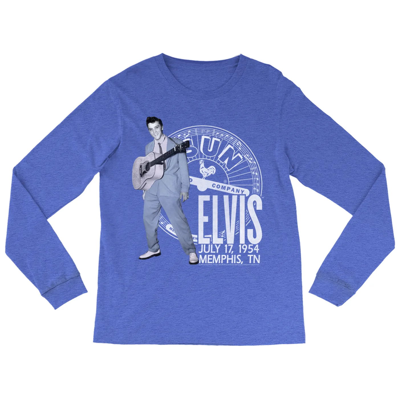 Elvis Presley Sun Records Long Sleeve Shirt | Live In Concert July 1954 Sun Records Shirt