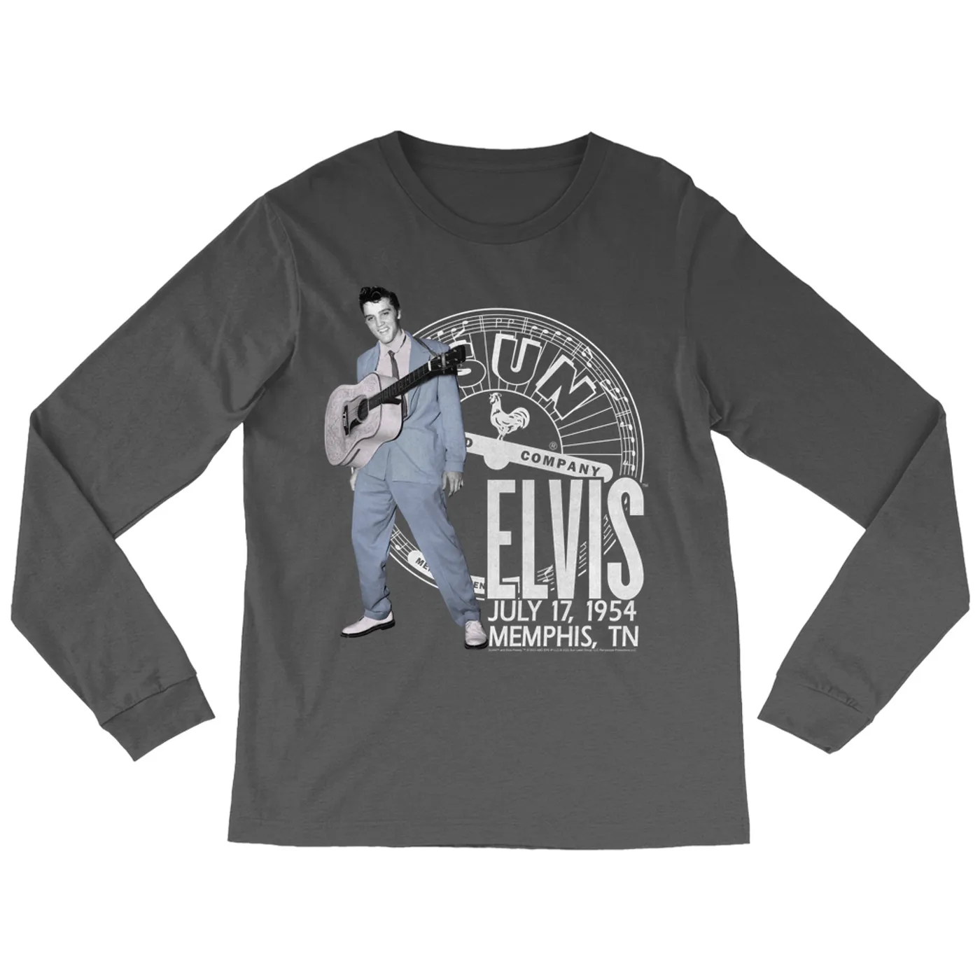 Elvis Presley Sun Records Long Sleeve Shirt | Live In Concert July 1954 Sun Records Shirt