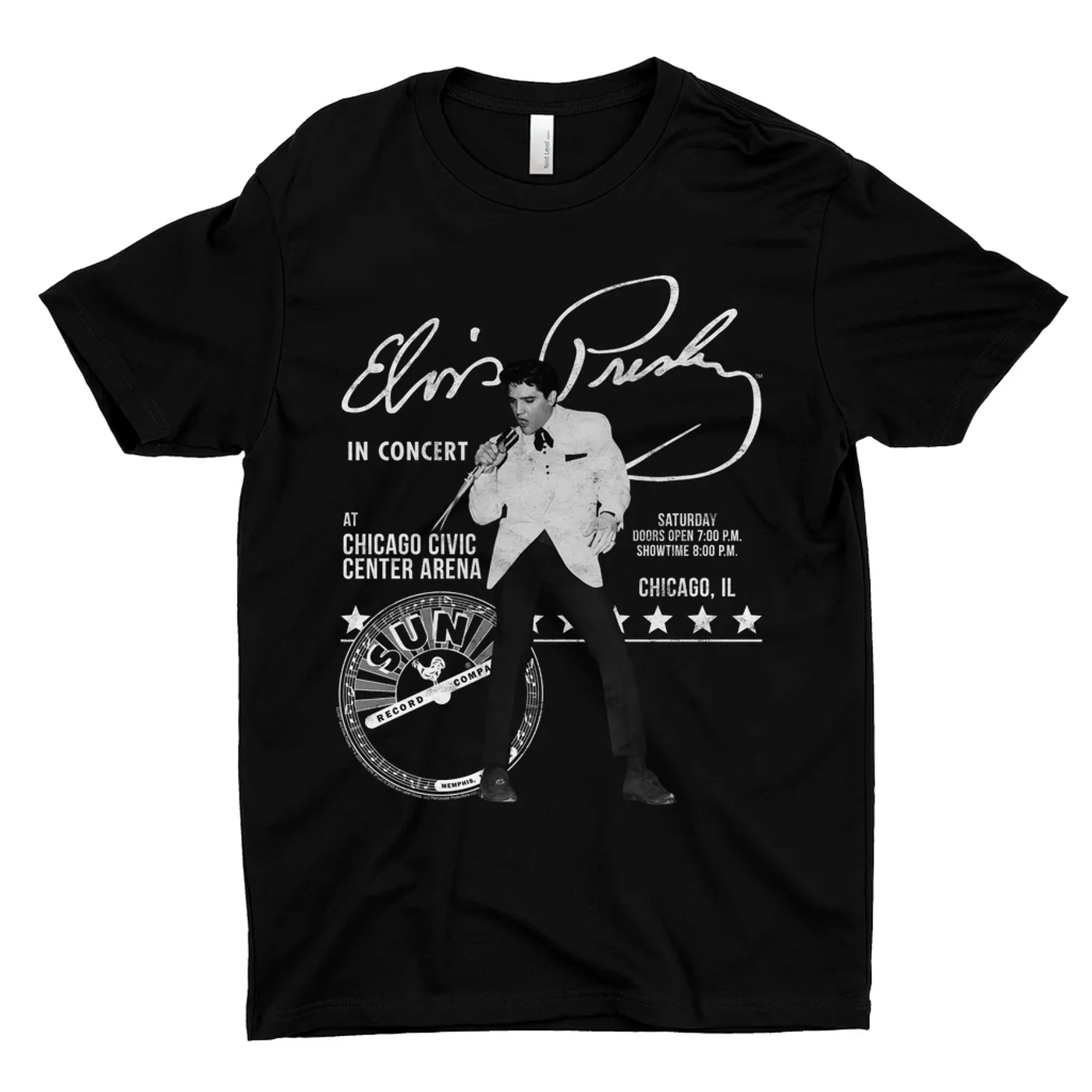 Sun Records T-Shirt | Elvis Presley Chicago Civic Center Arena Show (Merchbar Exclusive) Sun Records Shirt