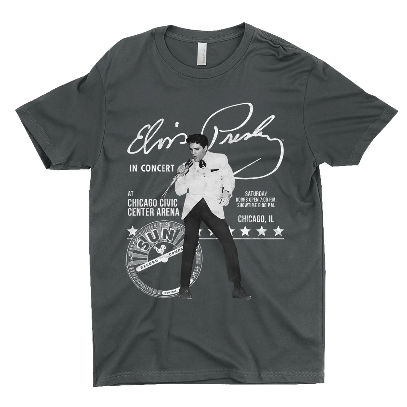 Sun Records T-Shirt | Elvis Presley Chicago Civic Center Arena Show (Merchbar Exclusive) Sun Records Shirt