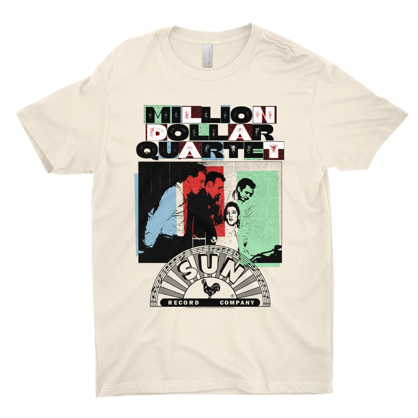 Sun Records T-Shirt | Multi-Color Million Dollar Quartet Image Sun Records Shirt