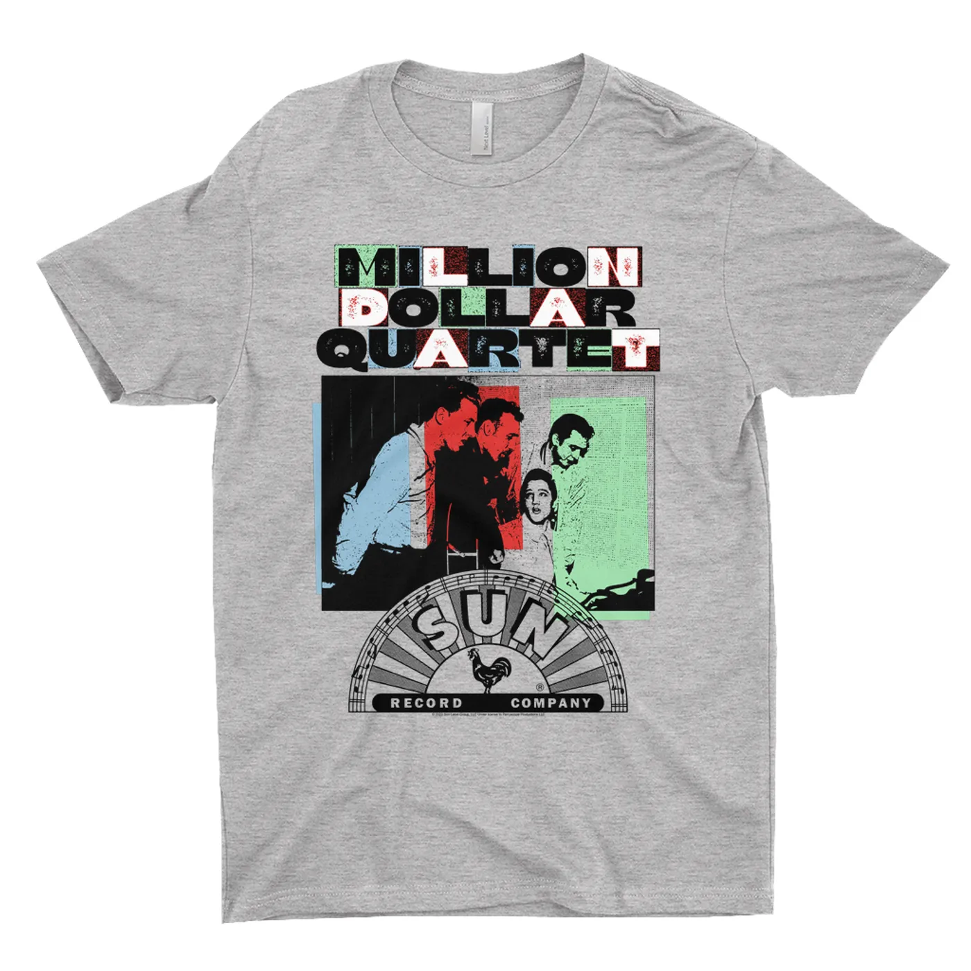 Sun Records T-Shirt | Multi-Color Million Dollar Quartet Image Sun Records Shirt
