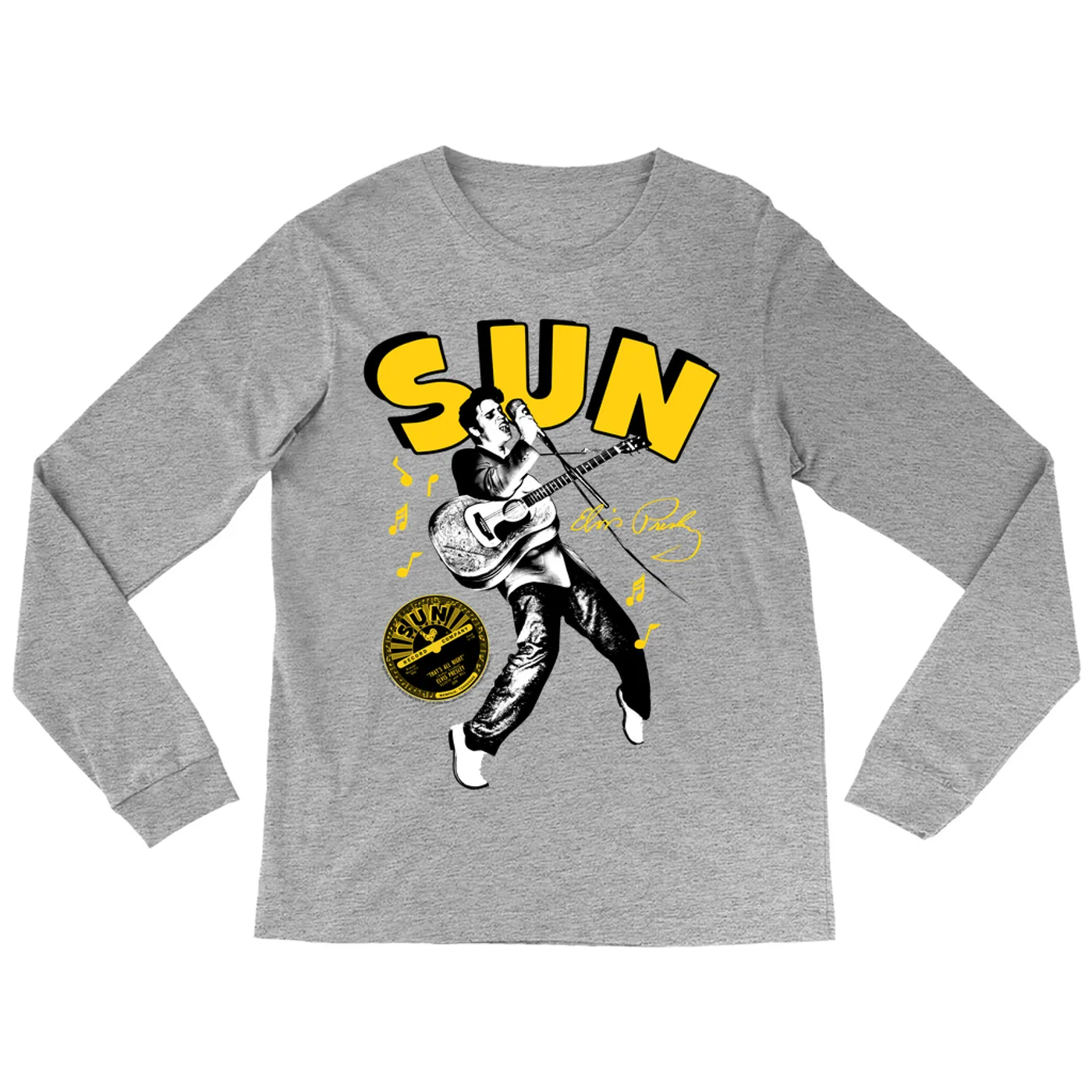 Elvis Presley Sun Records Long Sleeve Shirt | That's All Right Iconic Dance Move Sun Records Shirt