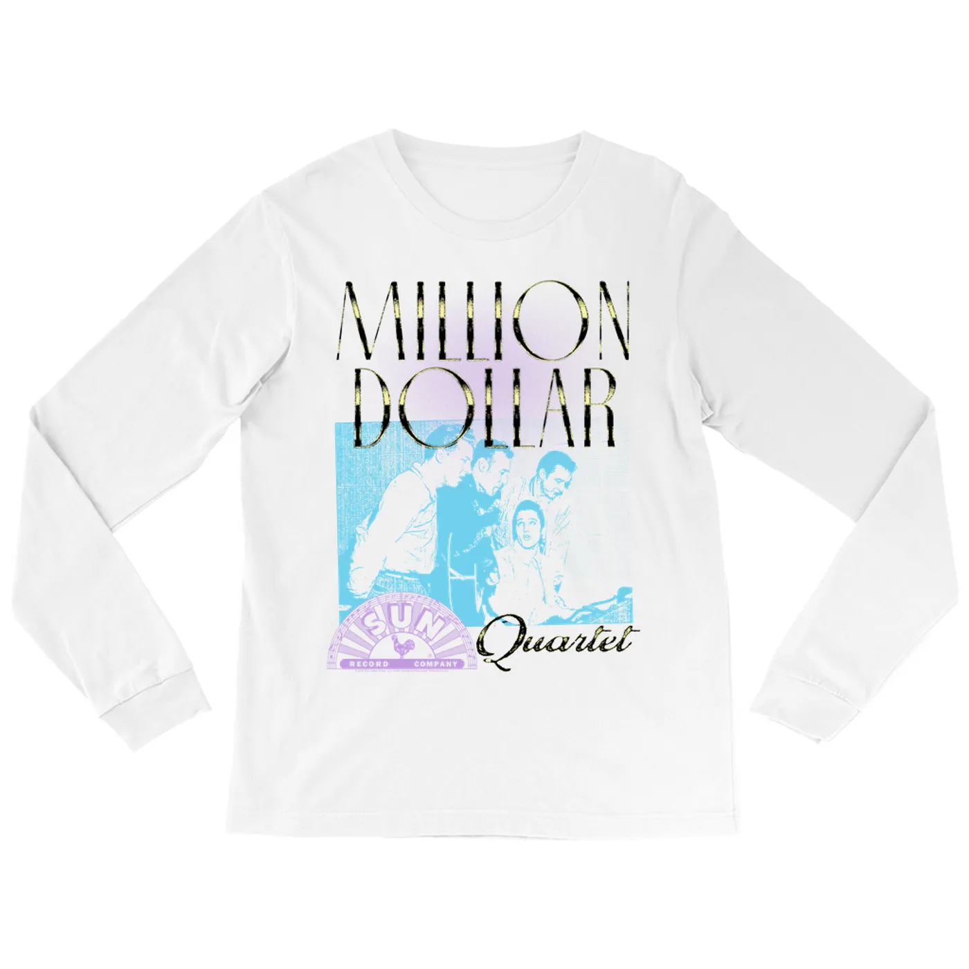 Sun Records Long Sleeve Shirt | Pastel Million Dollar Quartet Image Sun Records Shirt