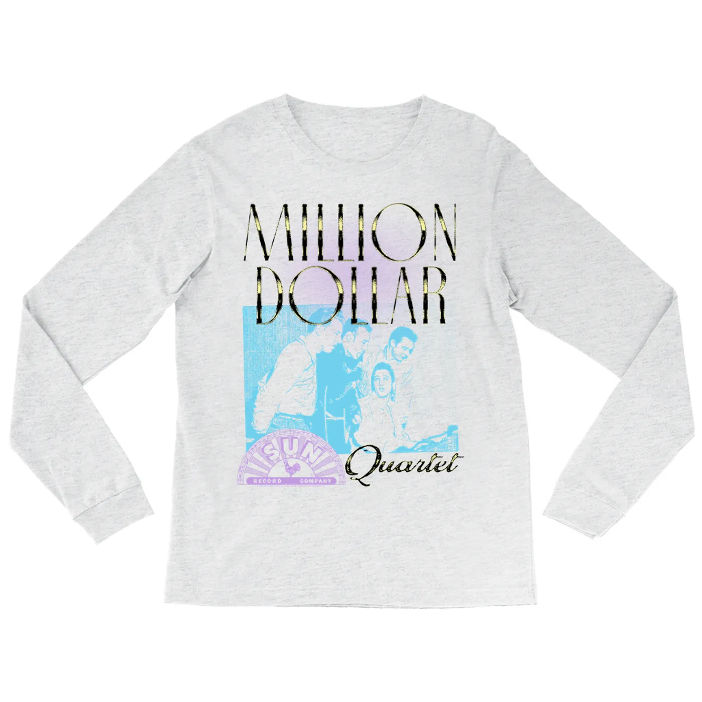 Sun Records Long Sleeve Shirt | Pastel Million Dollar Quartet Image Sun Records Shirt
