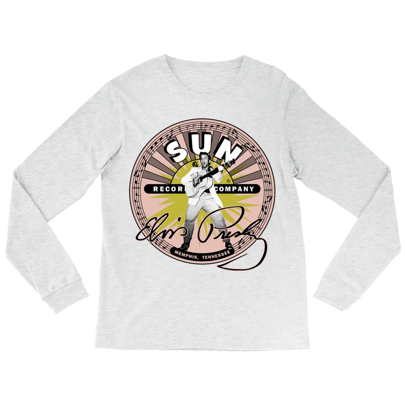 Sun Records Long Sleeve Shirt | Elvis Presley SIgnature With Burst (Merchbar Exclusive) Sun Records Shirt