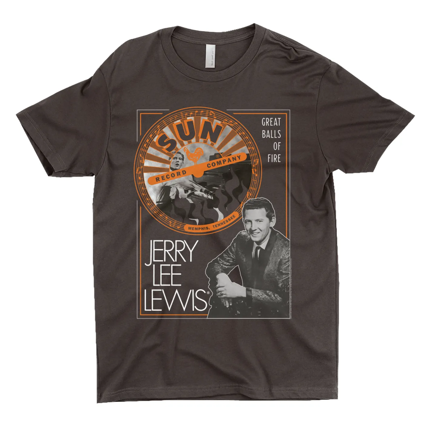 Jerry Lee Lewis Sun Records T-Shirt | Great Balls of Fire Design Sun Records Shirt