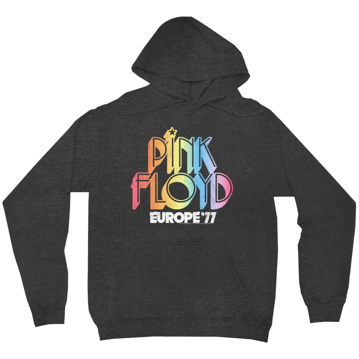 Pink Floyd Hoodie | Europe '77 Rainbow Ombre Tour Distressed Pink Floyd Hoodie