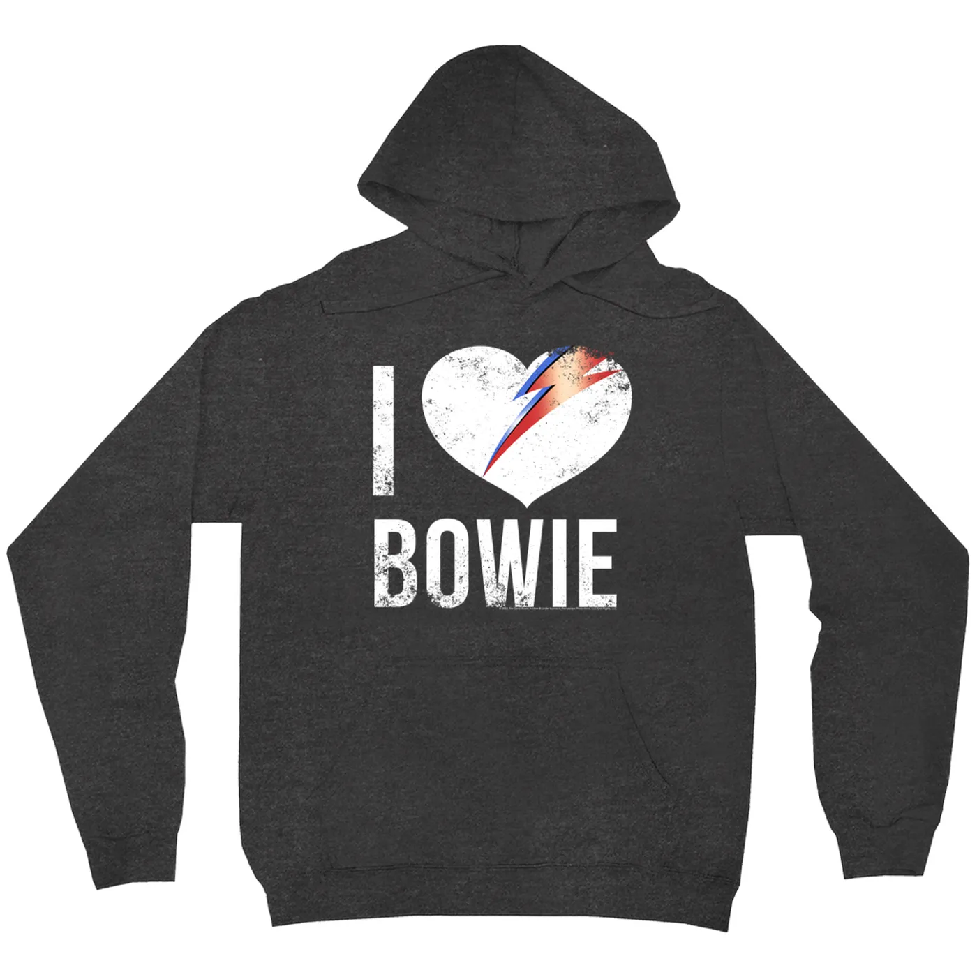 David Bowie Hoodie | I Heart Bowie Distressed David Bowie Hoodie
