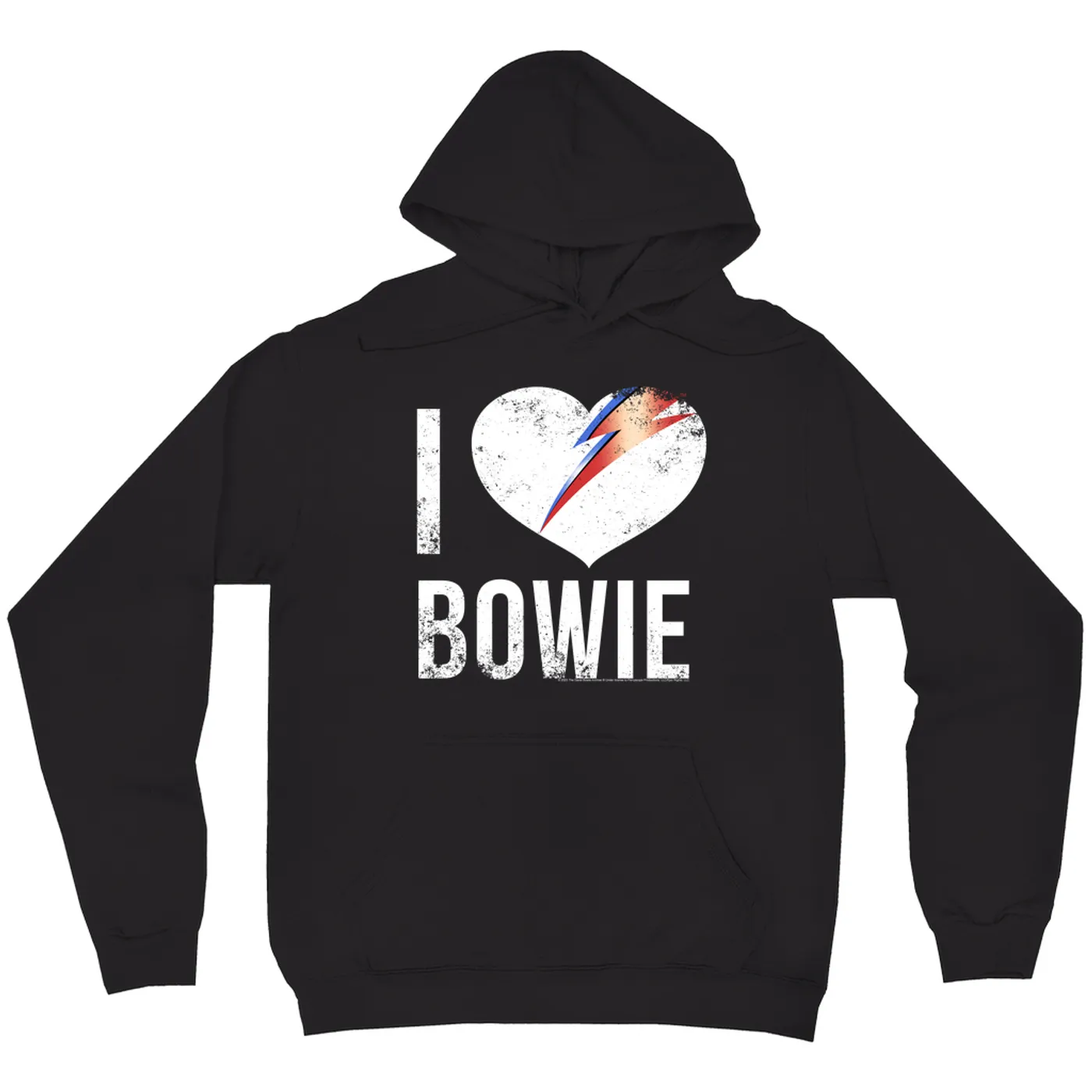 David Bowie Hoodie | I Heart Bowie Distressed David Bowie Hoodie