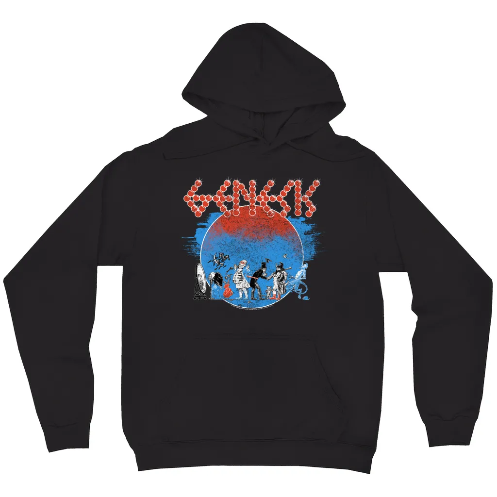 Hoodie | Retro Album Artwork Design Distressed Hoodie