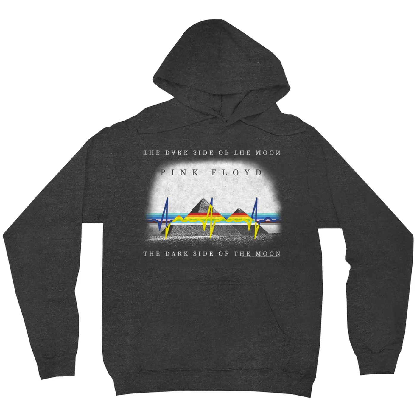 Pink Floyd Hoodie | Dark Side Of The Moon Pyramid Reflection Distressed Pink Floyd Hoodie