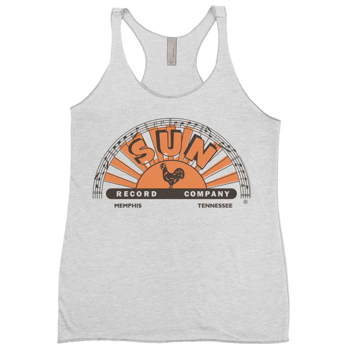 Sun Records Ladies' Tank Top | Orange Brown Half Logo Sun Records Shirt