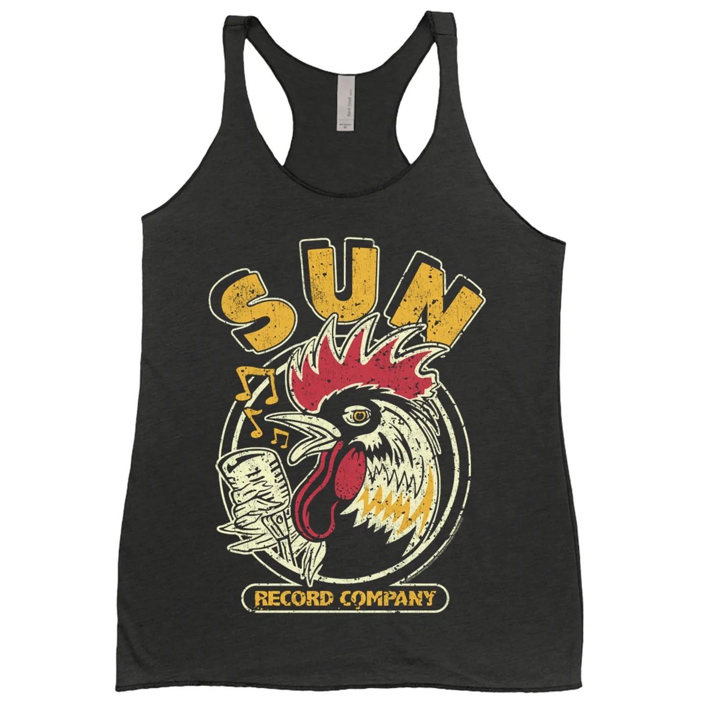 Sun Records Ladies' Tank Top | Vintage Rooster Record Label Logo Distressed Sun Records Shirt