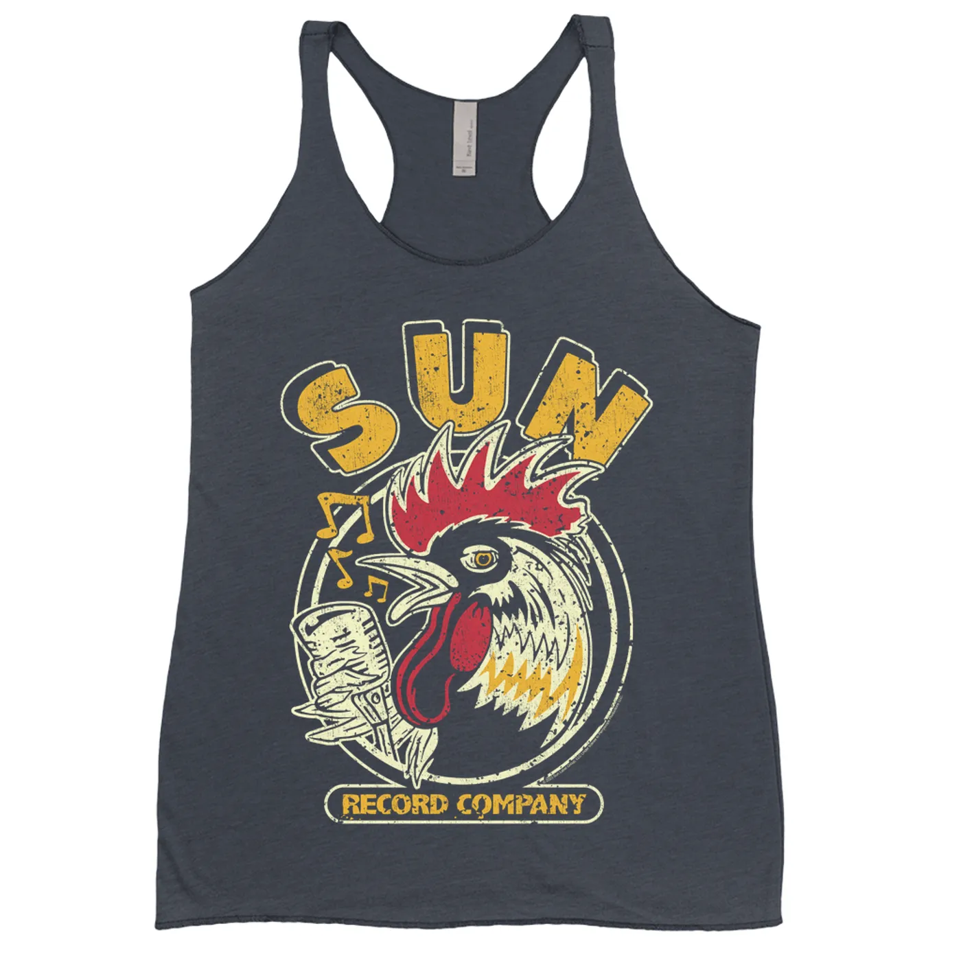 Sun Records Ladies' Tank Top | Vintage Rooster Record Label Logo Distressed Sun Records Shirt