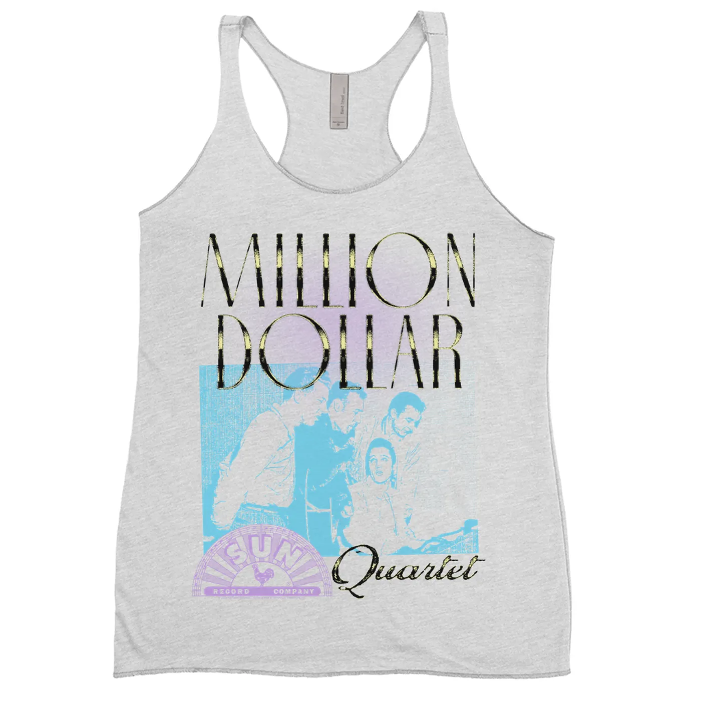 Sun Records Ladies' Tank Top | Pastel Million Dollar Quartet Image Sun Records Shirt