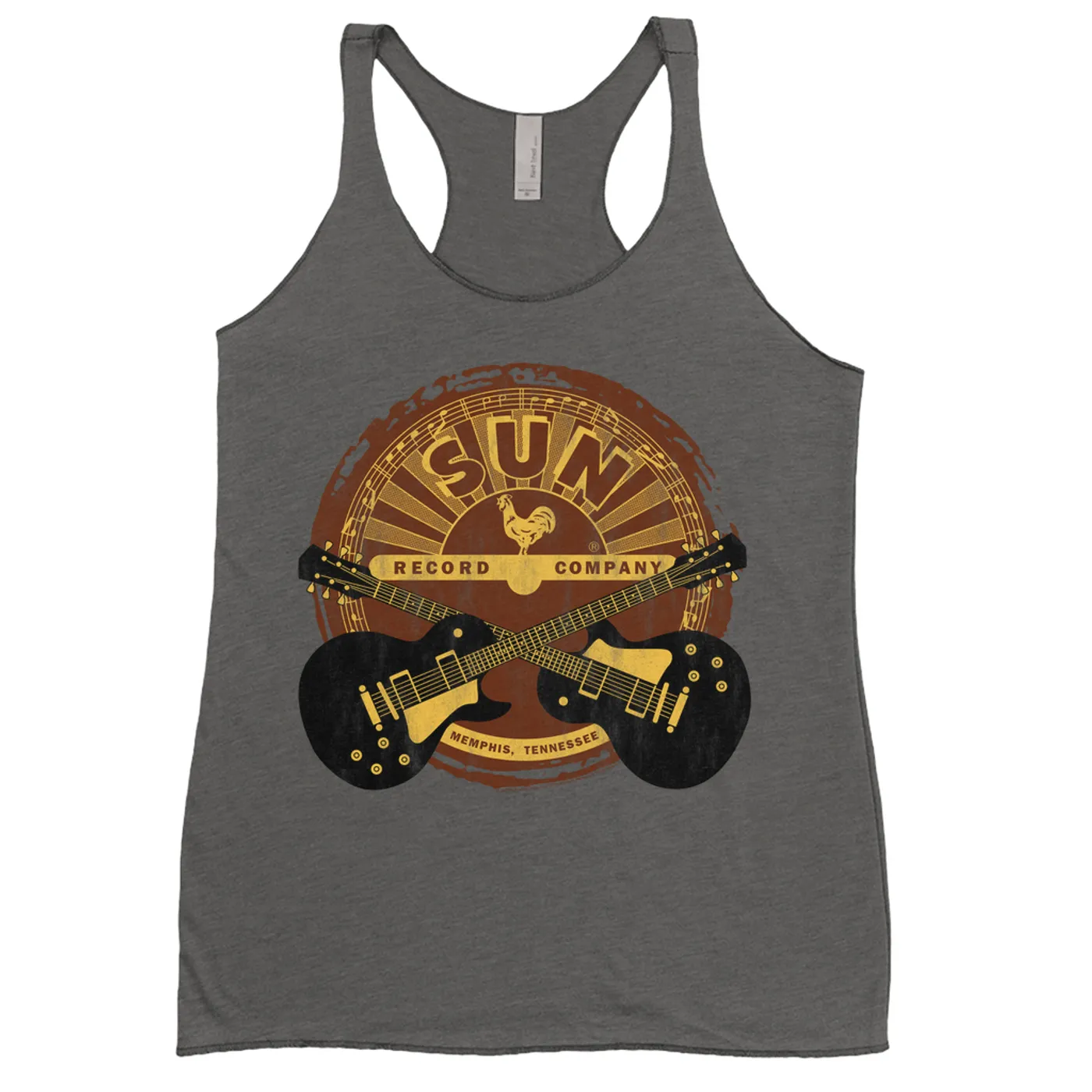 Sun Records Ladies' Tank Top | Crossed Guitars Logo Sun Records Shirt