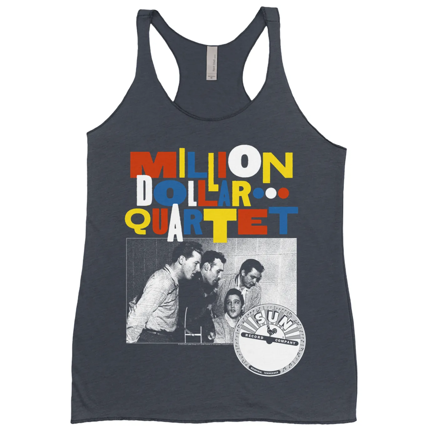 Sun Records Ladies' Tank Top | Primary Color Million Dollar Quartet Image Sun Records Shirt