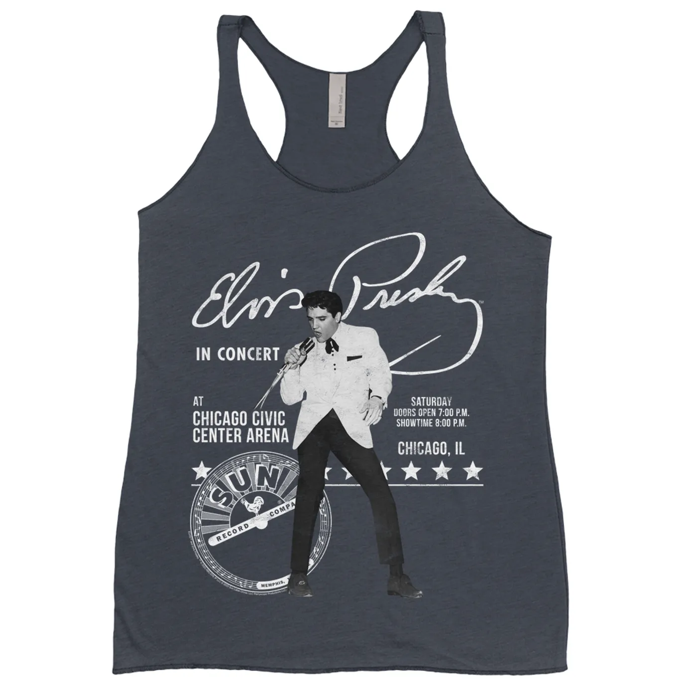 Sun Records Ladies' Tank Top | Elvis Presley Chicago Civic Center Arena Show (Merchbar Exclusive) Sun Records Shirt