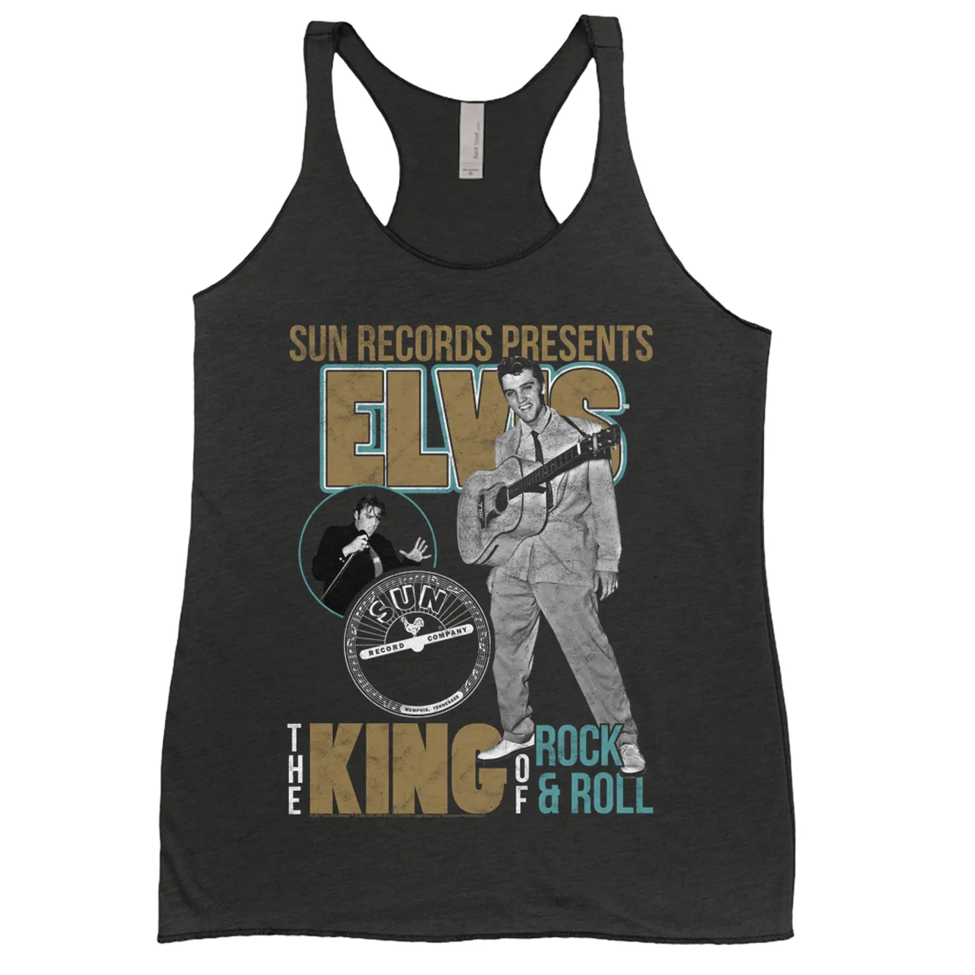 Elvis Presley Sun Records Ladies' Tank Top | Presenting The King Of Rock n Roll Sun Records Shirt