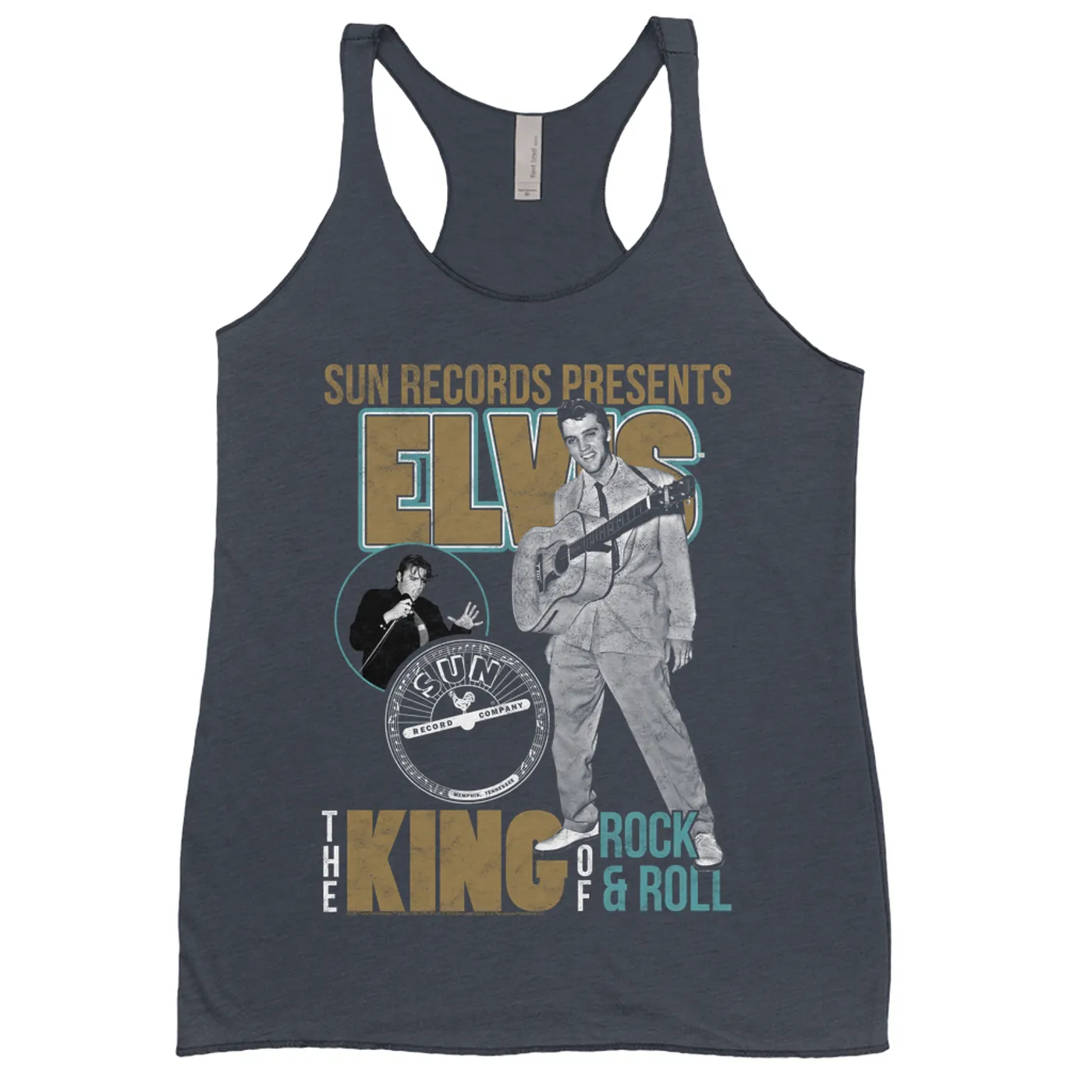Elvis Presley Sun Records Ladies' Tank Top | Presenting The King Of Rock n Roll Sun Records Shirt
