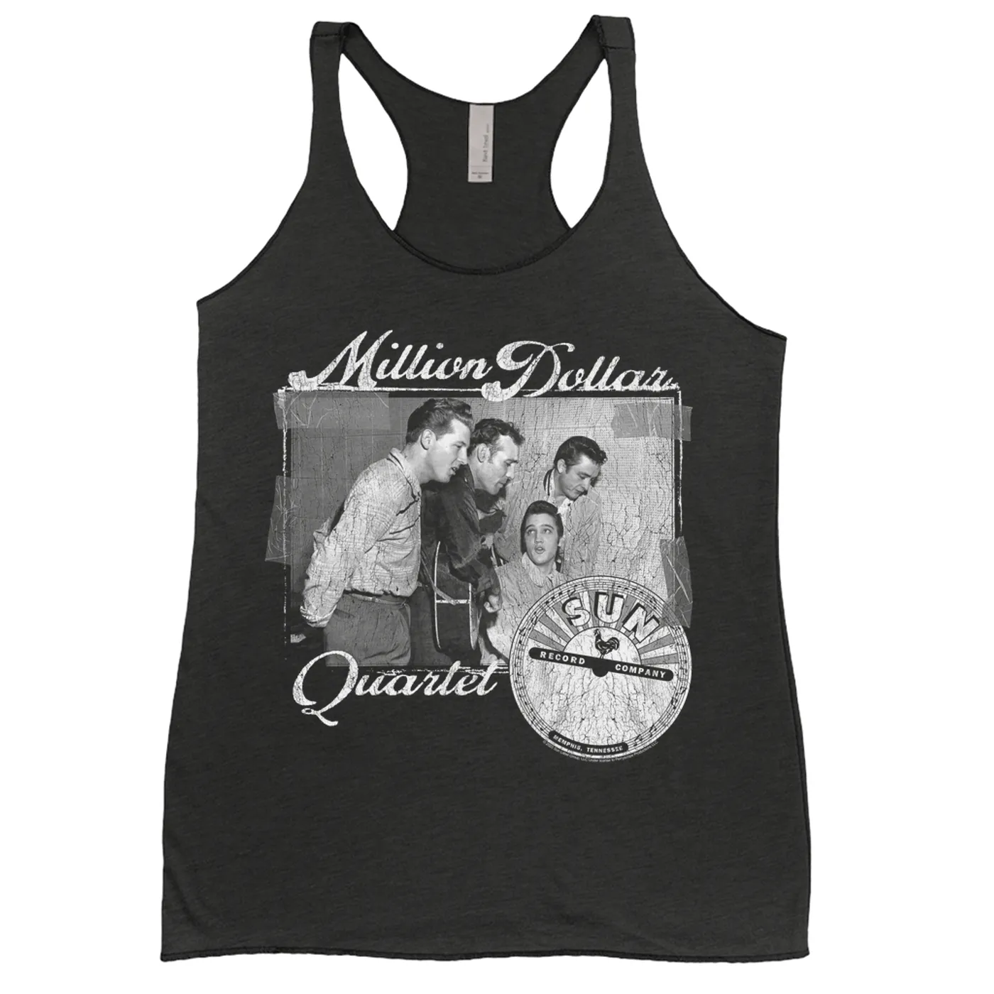 Sun Records Ladies' Tank Top | White Million Dollar Quartet Image Sun Records Shirt