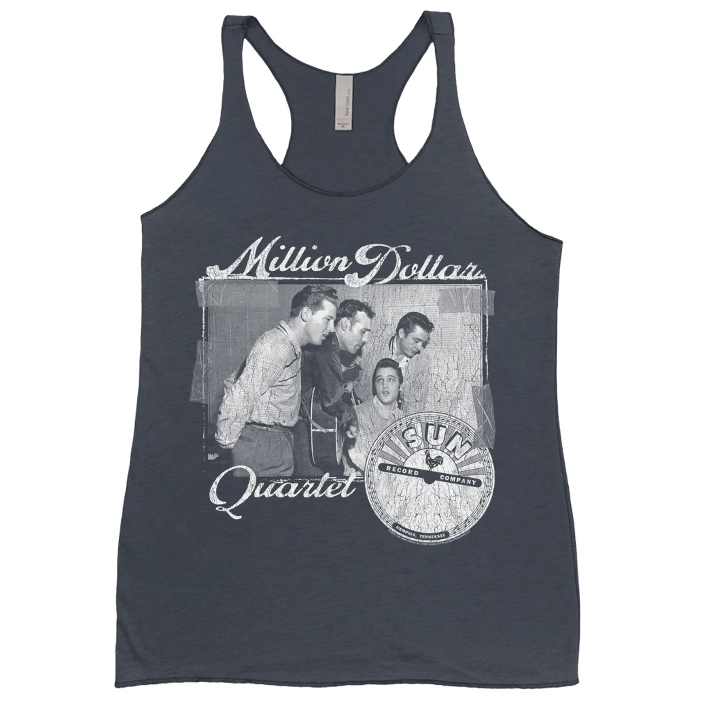 Sun Records Ladies' Tank Top | White Million Dollar Quartet Image Sun Records Shirt