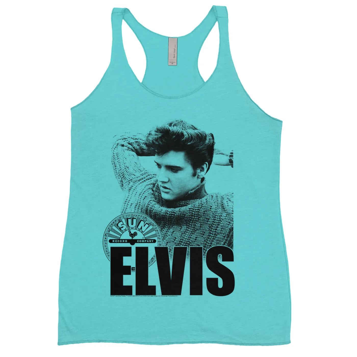 Elvis Presley Sun Records Ladies' Tank Top | Book Cover Photo With Record Label (Merchbar Exclusive) Sun Records Shirt