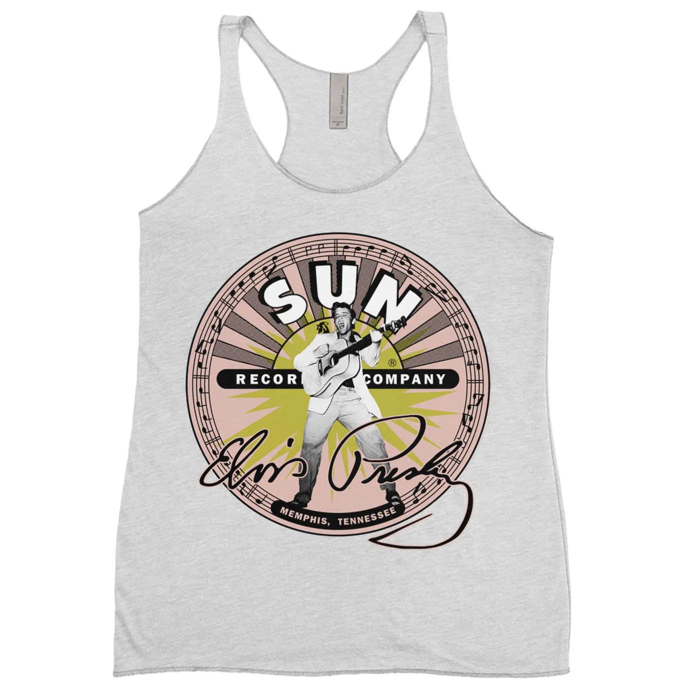 Sun Records Ladies' Tank Top | Elvis Presley SIgnature With Burst (Merchbar Exclusive) Sun Records Shirt
