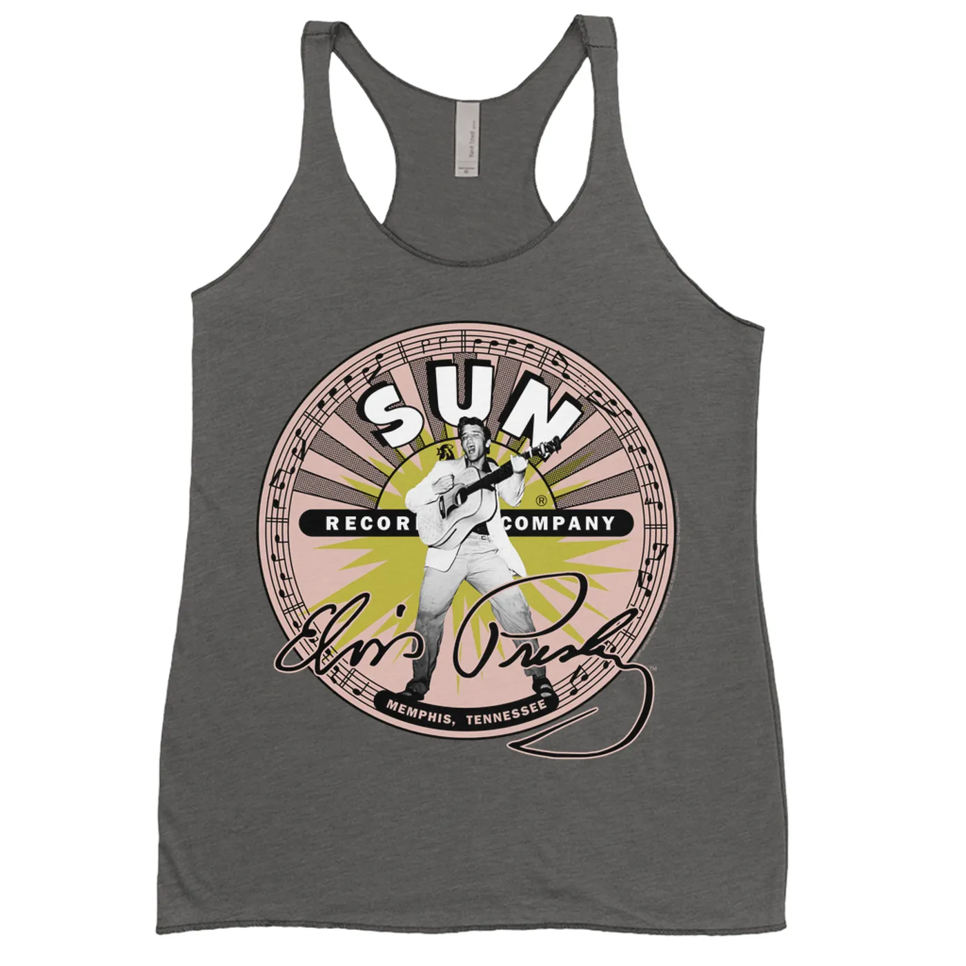 Sun Records Ladies' Tank Top | Elvis Presley SIgnature With Burst (Merchbar Exclusive) Sun Records Shirt