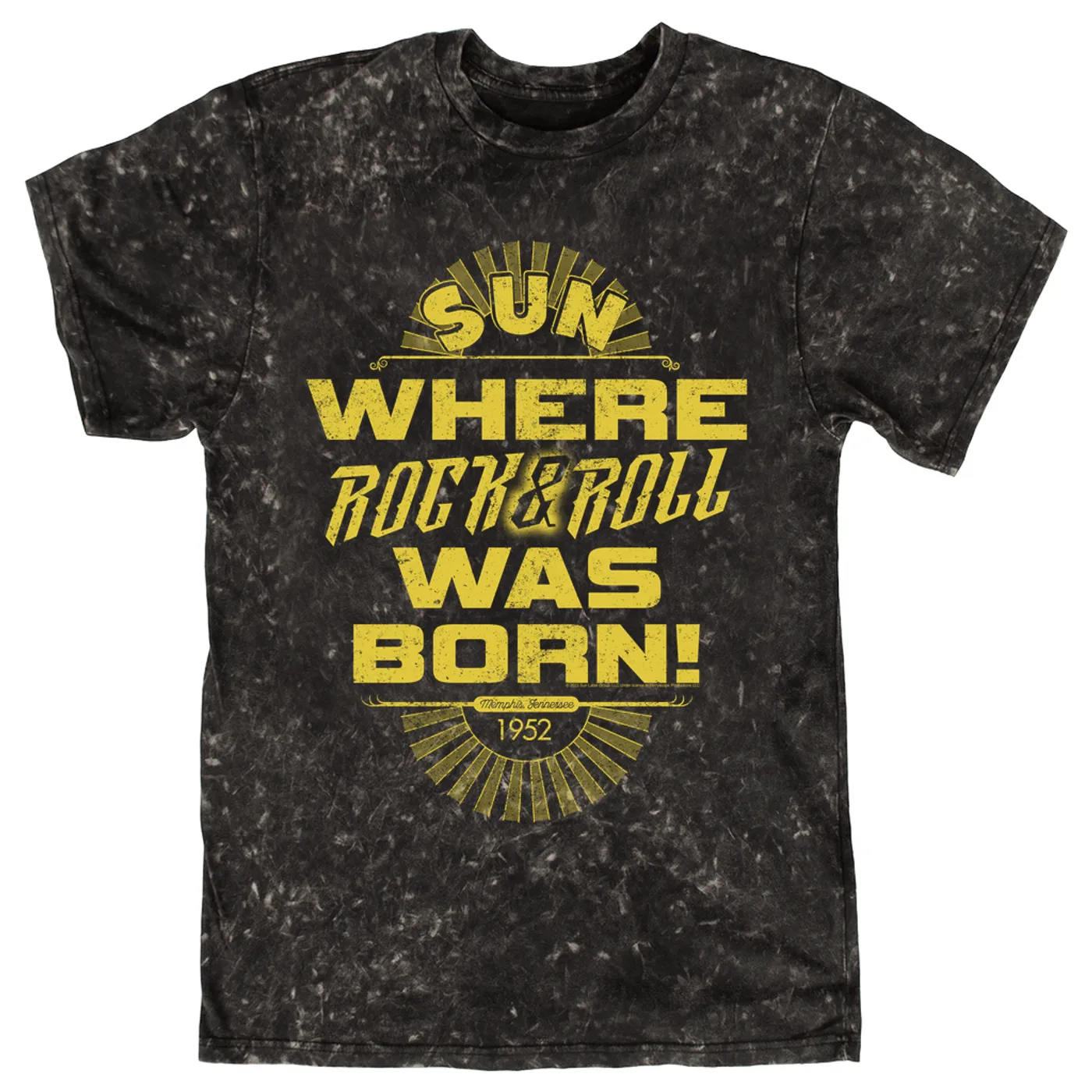 Sun Records T-shirt | 1952 Where Rock n Roll Was Born Sun Records Mineral Wash Shirt