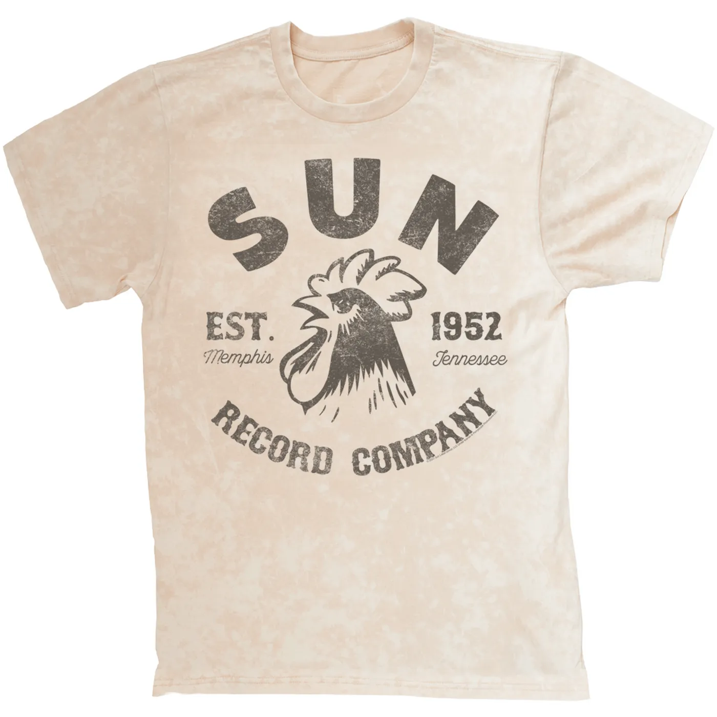 Sun Records T-shirt | Est. 1952 Memphis Tennessee Distressed Sun Records Mineral Wash Shirt