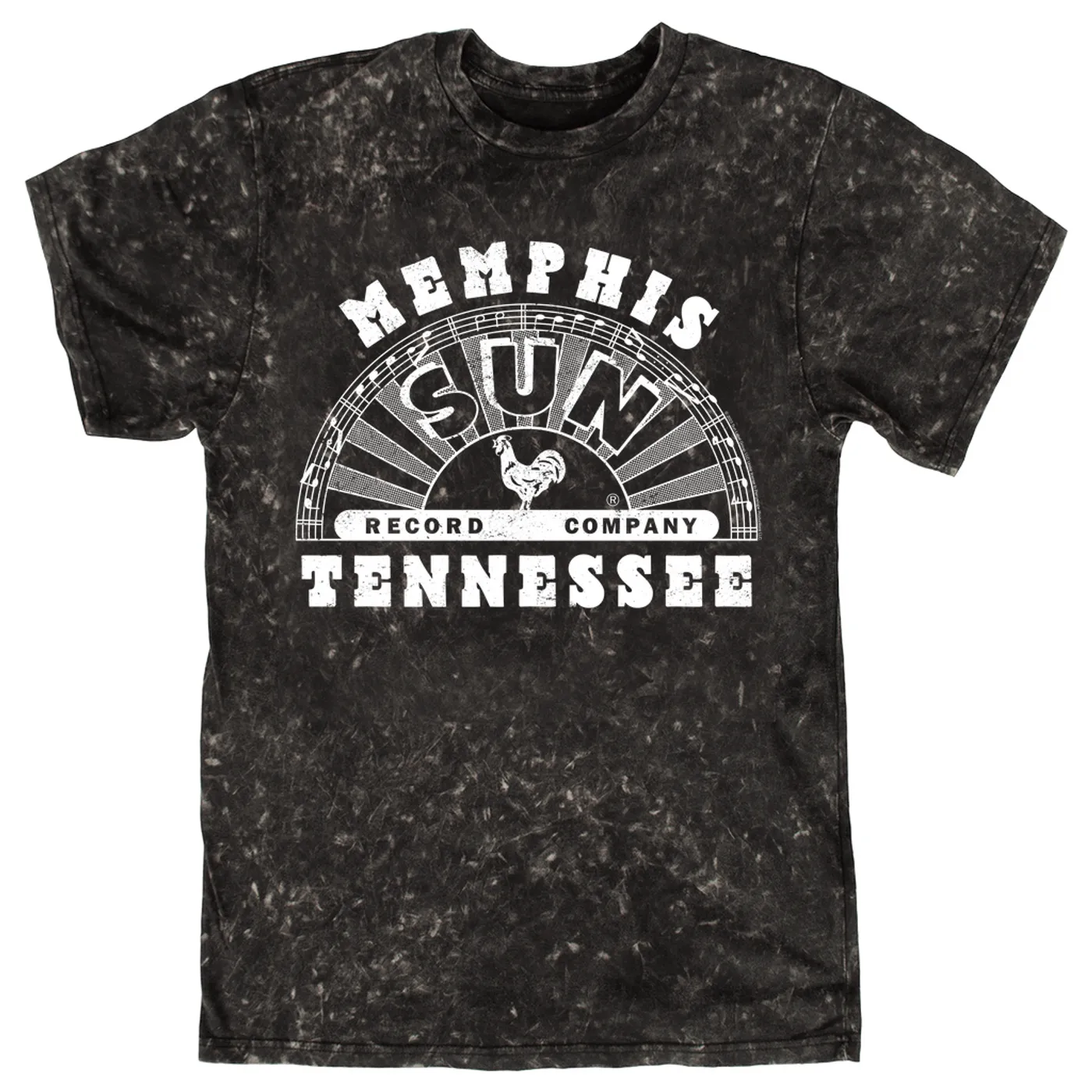 Sun Records T-shirt | White Memphis Tennessee Label Logo Sun Records Mineral Wash Shirt