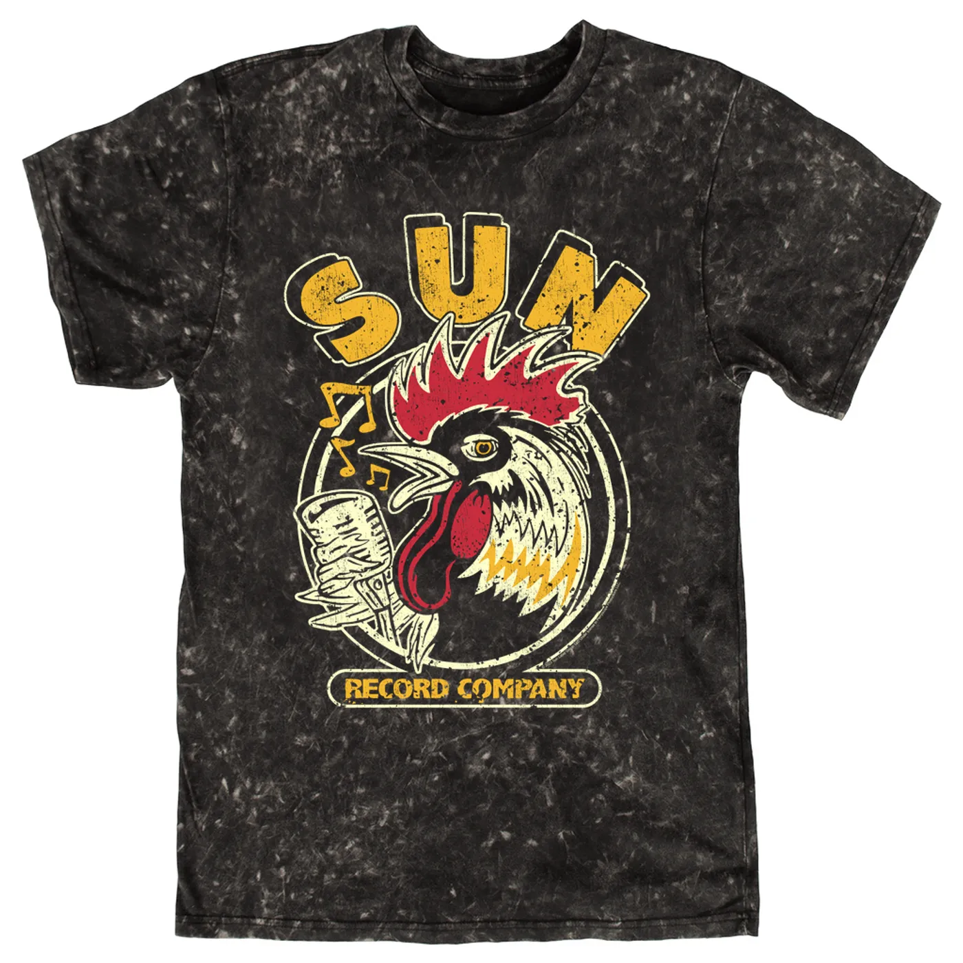 Sun Records T-shirt | Vintage Rooster Record Label Logo Distressed Sun Records Mineral Wash Shirt