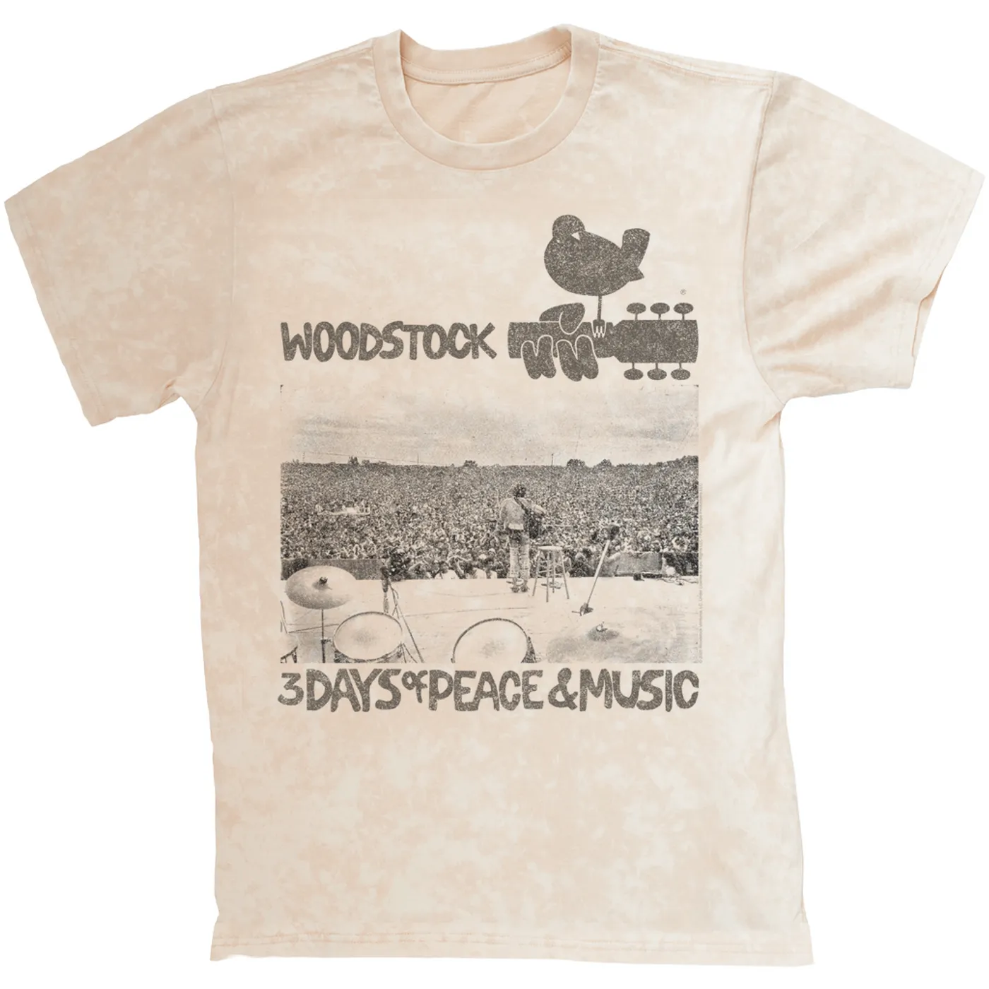 Woodstock T-shirt | On Stage At Woodstock (Merchbar Exclusive) Woodstock Mineral Wash Shirt
