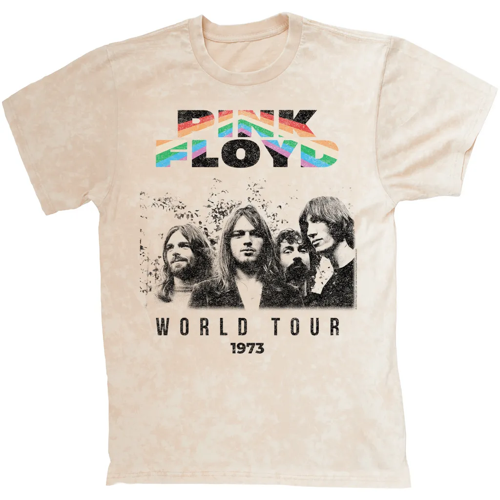 T-shirt | 1973 World Tour Prism Design Distressed Mineral Wash Shirt