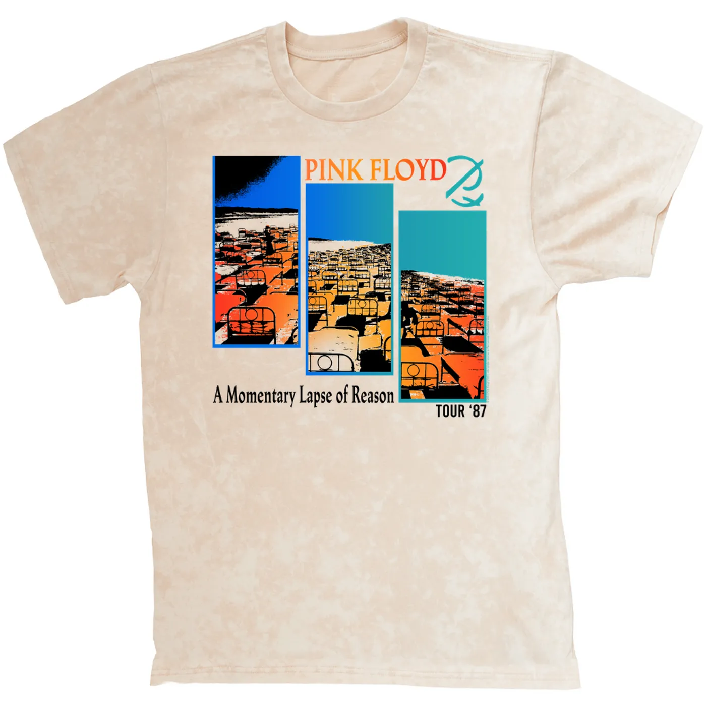 Pink Floyd T-shirt | Fragmented Momentary Lapse Of Reason '87 Tour Pink Floyd Mineral Wash Shirt
