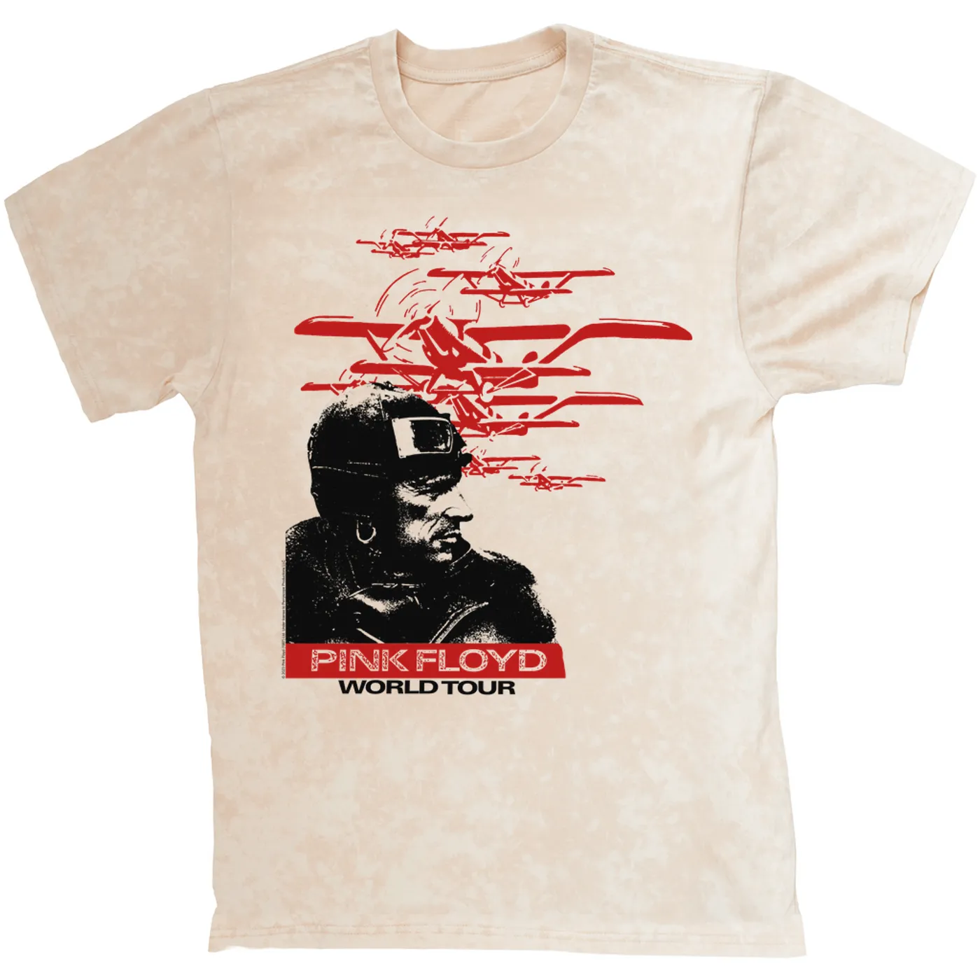 Pink Floyd T-shirt | Still First In Space World Tour Pink Floyd Mineral Wash Shirt