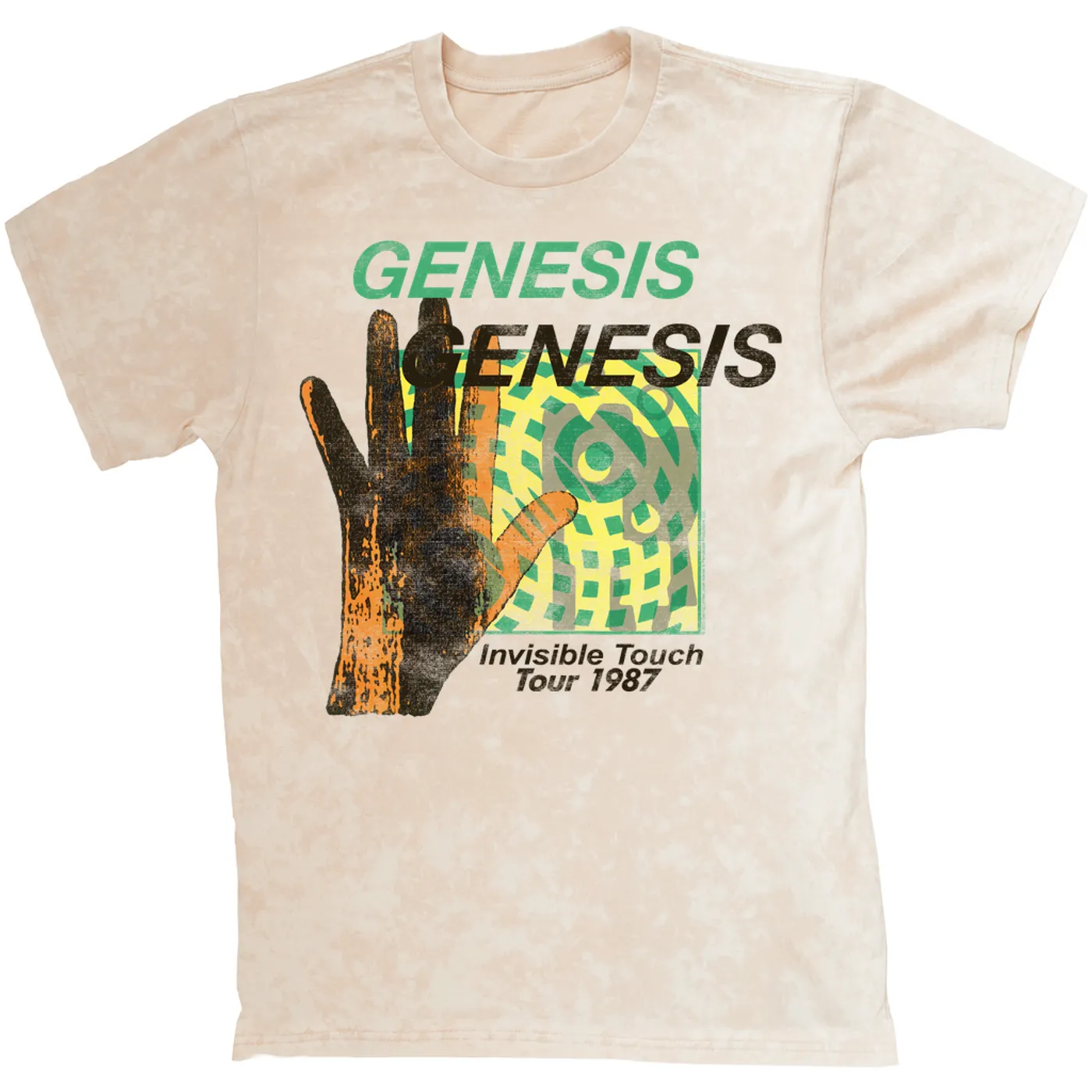 Genesis T-shirt | Invisible Touch 1987 Tour (Merchbar Exclusive) Genesis Mineral Wash Shirt