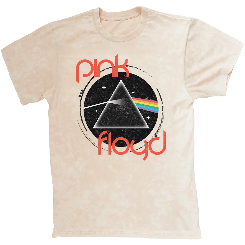 T-shirt | Modern Retro Dark Side Of The Moon Distressed Mineral Wash Shirt