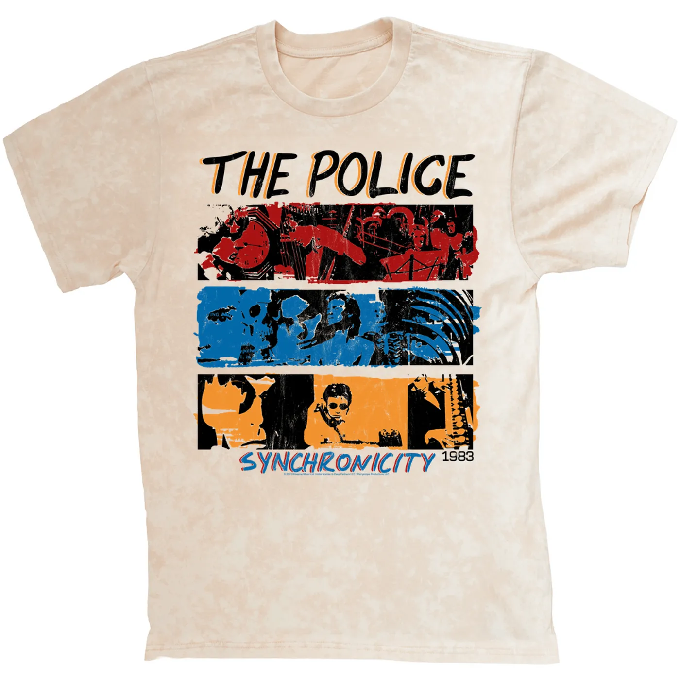 The Police T-shirt | 1983 Synchronicity Tour Distressed (Merchbar Exclusive) The Police Mineral Wash Shirt