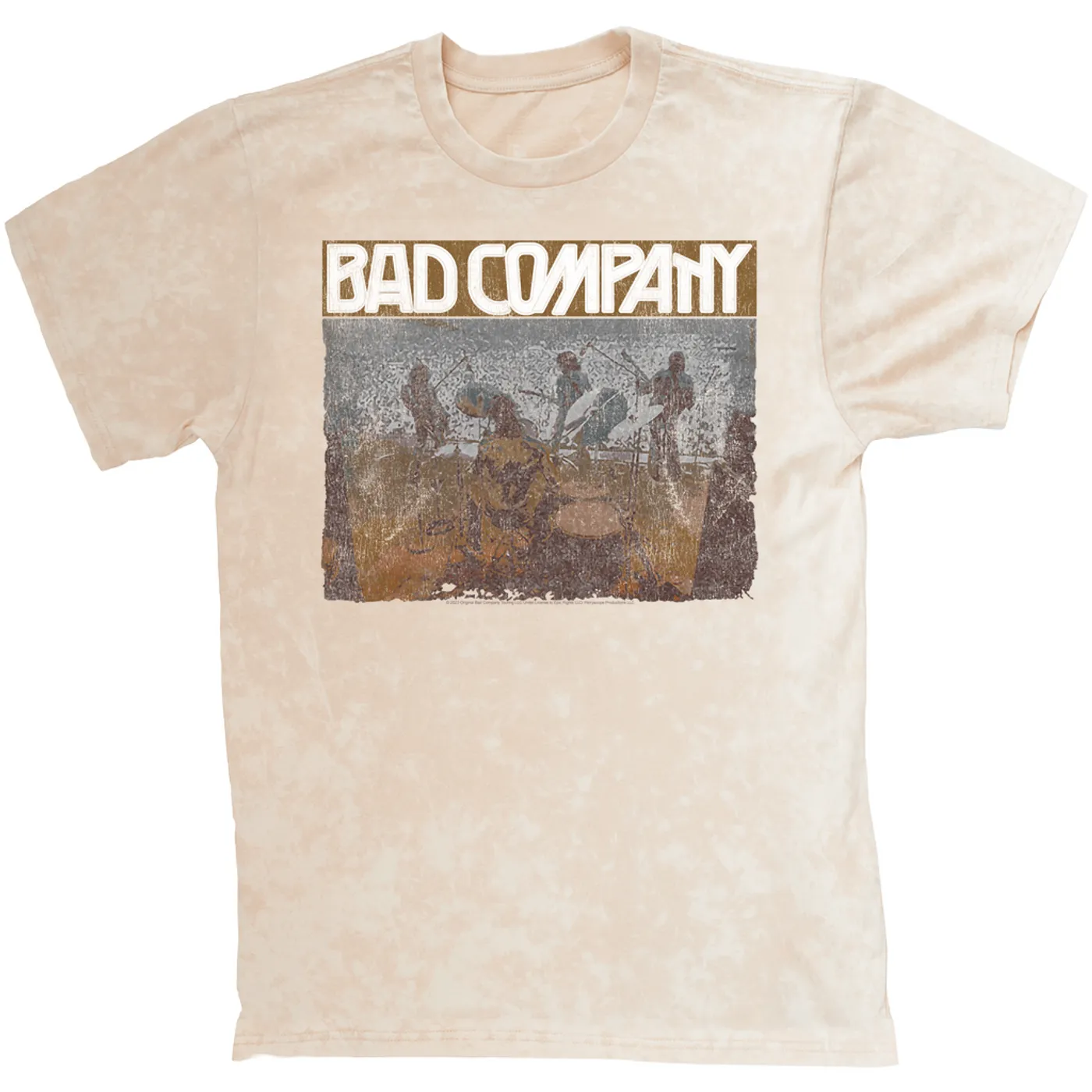 Bad Company T-shirt | Swan Song Tour 2016 Distressed Bad Company Mineral Wash Shirt