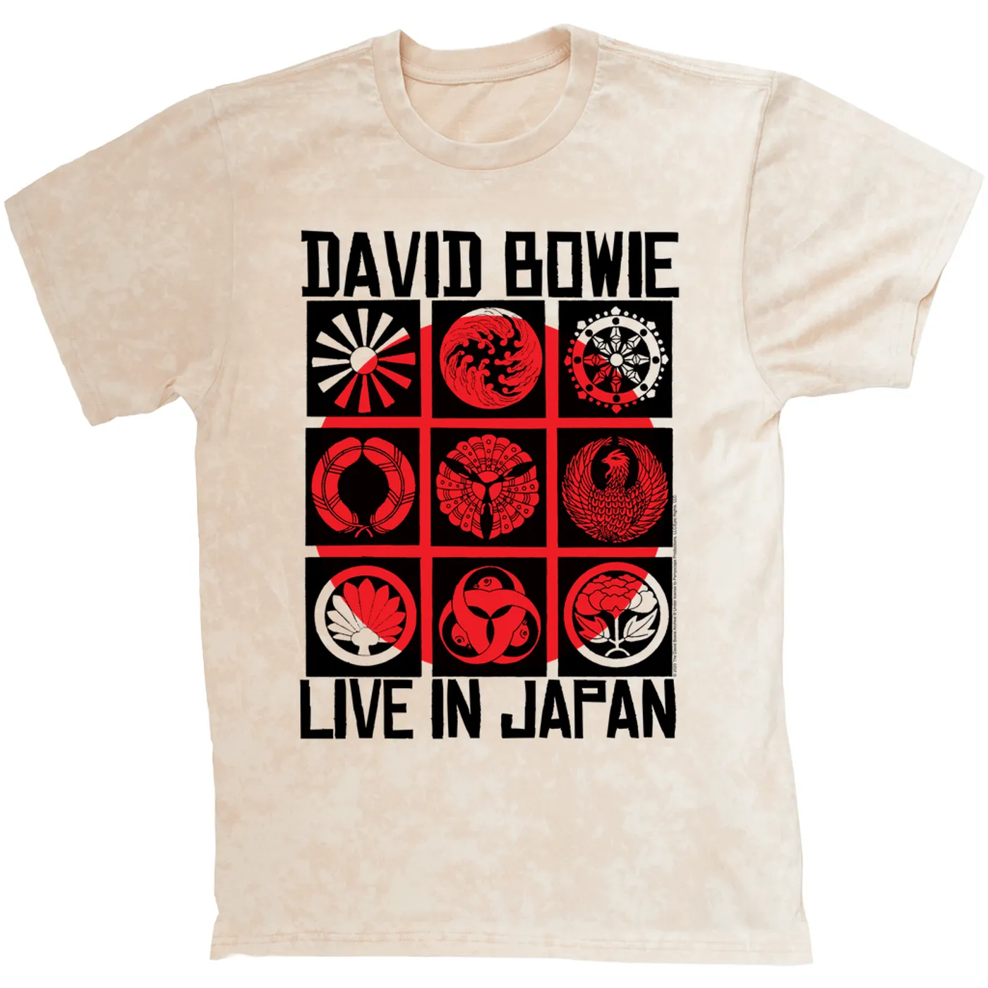 David Bowie T-shirt | Live In Japan Concert Poster (Merchbar Exclusive) David Bowie Mineral Wash Shirt
