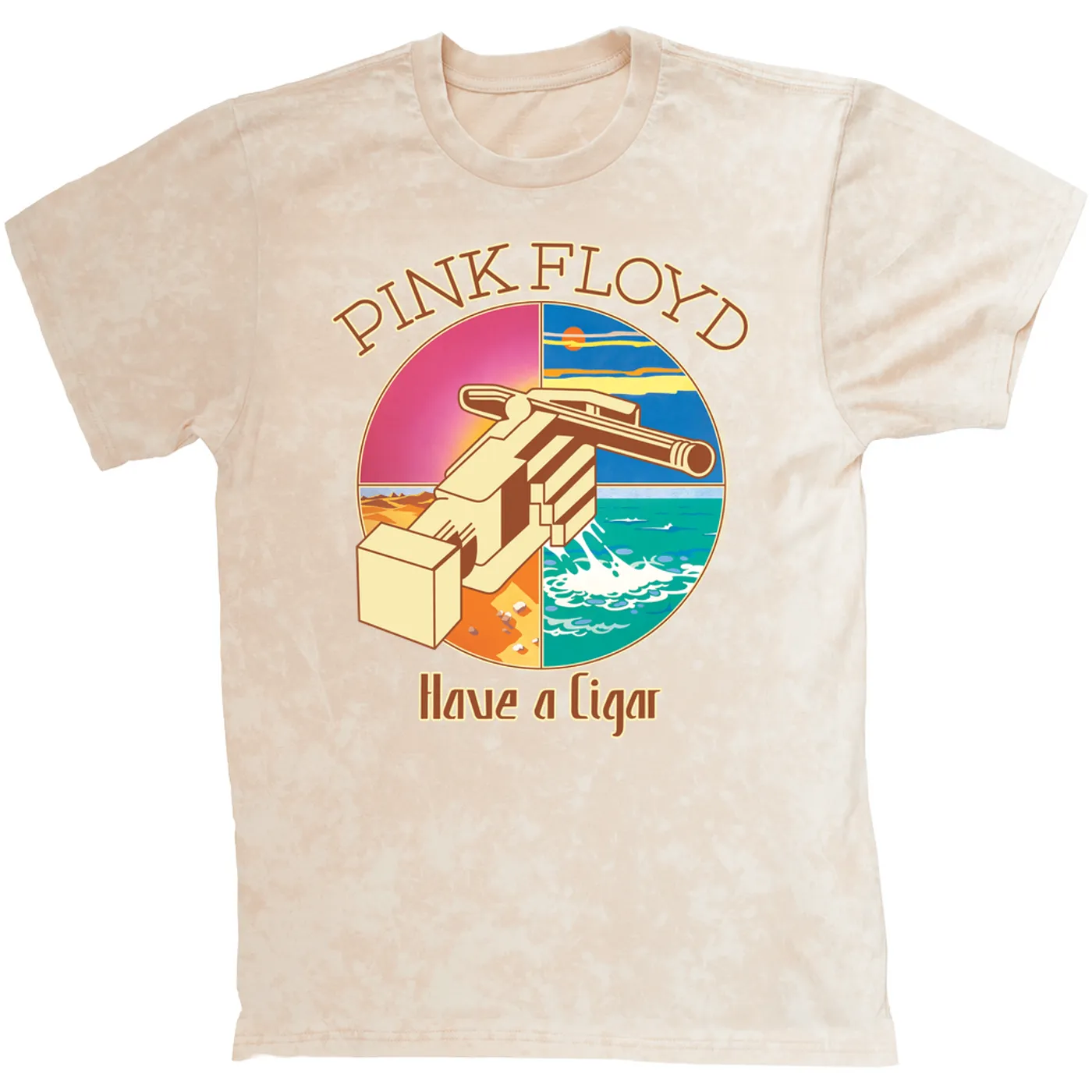 Pink Floyd T-shirt | Have A Cigar Singles Album Design Pink Floyd Mineral Wash Shirt