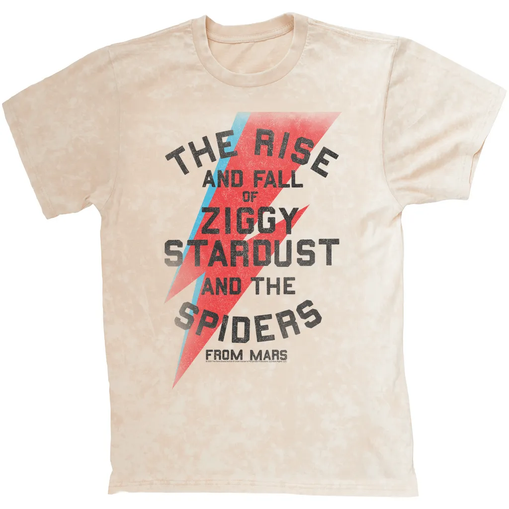 T-shirt | The Rise And Fall Of Ziggy Stardust And The Spiders From Mars Lightning Bolt Distressed (Equineop Exclusive) Mineral Wash Shirt
