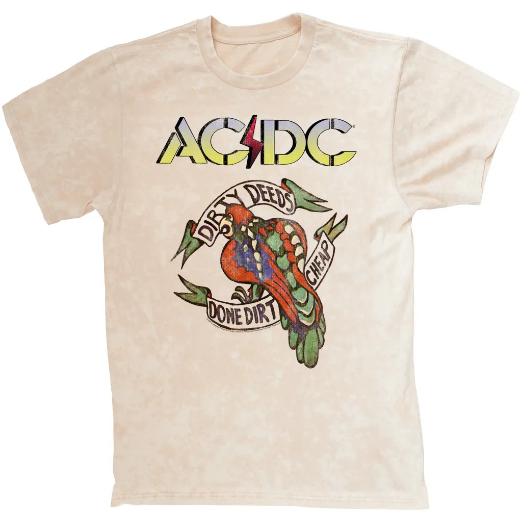 T-shirt | Dirty Deeds Done Dirt Cheap Tattoo Design (Equineop Exclusive) Mineral Wash Shirt