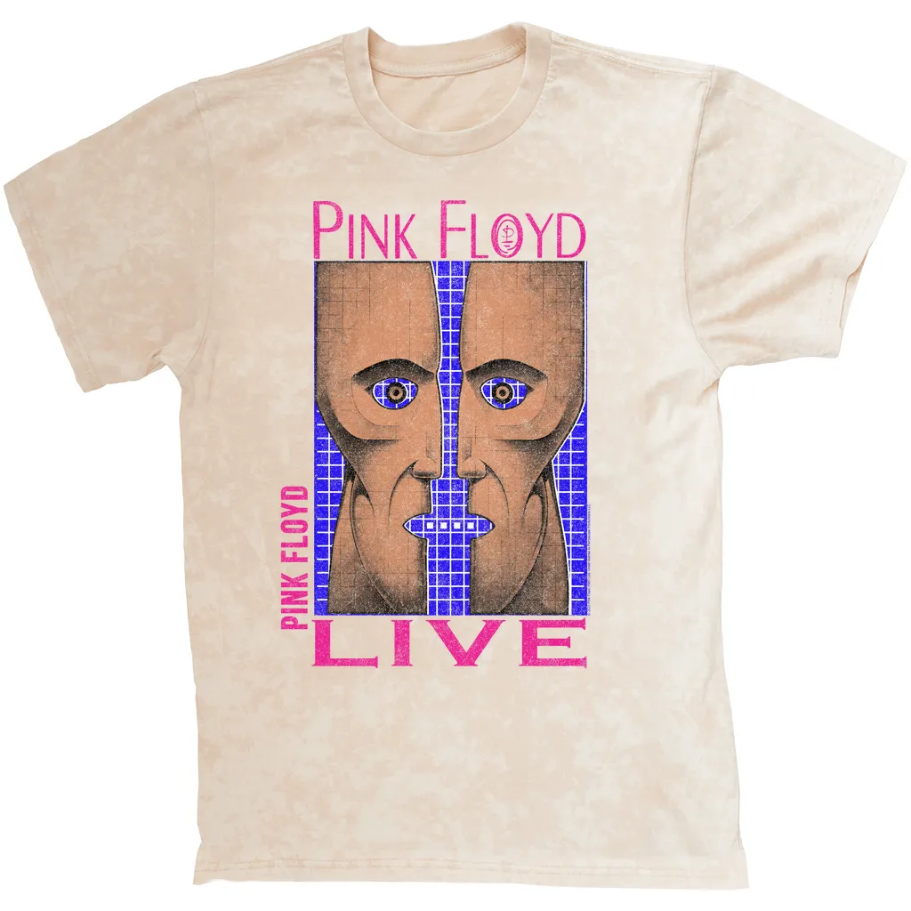 T-shirt | Neon Blue Pink Division Bell Mineral Wash Shirt