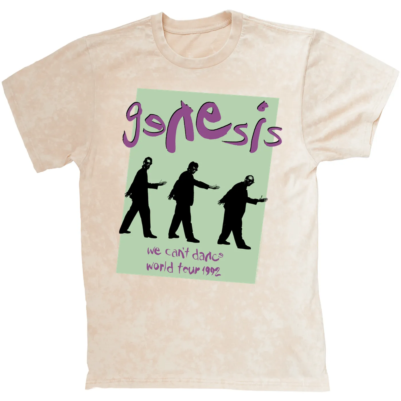 Genesis T-shirt | 1992 World Tour We Can't Dance Pastel Genesis Mineral Wash Shirt