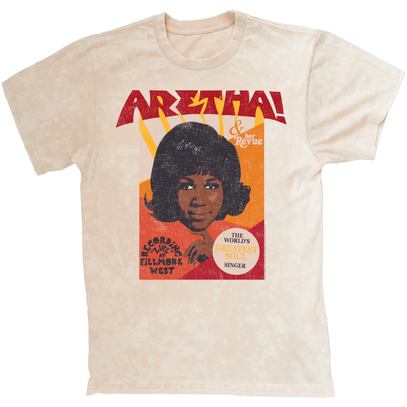 Aretha Franklin T-shirt | The World's Greatest Soul Singer Aretha Franklin Mineral Wash Shirt